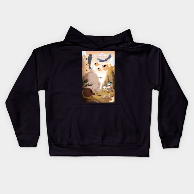 It's A Great Big World Out There! Kids Hoodie by KenTurner82